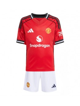 Manchester United Dječji Domaci Dres kompleti 2025-26 Kratak Rukavima (+ kratke hlače)